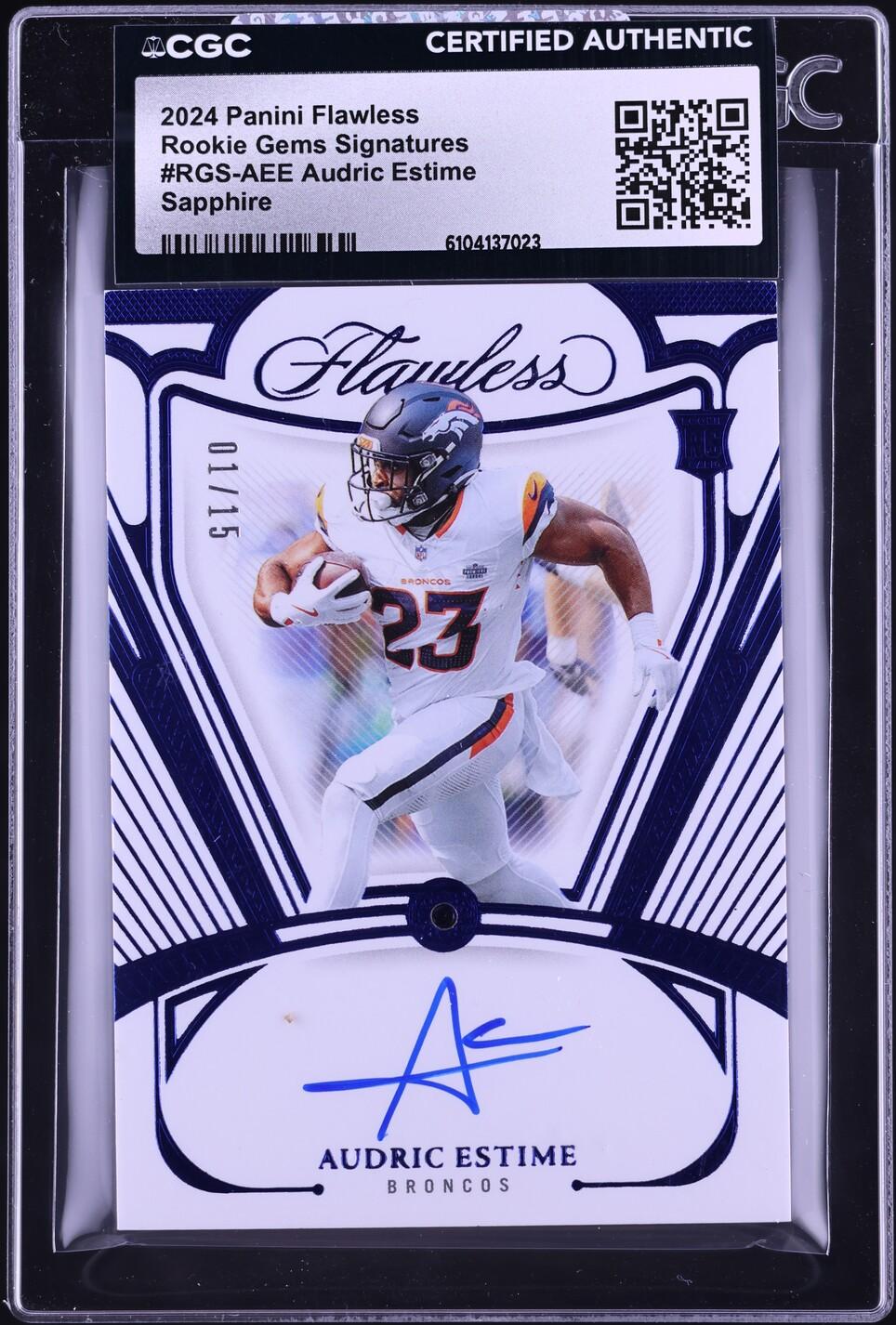 Rookie Gems Signatures Sapphire Audric Estime