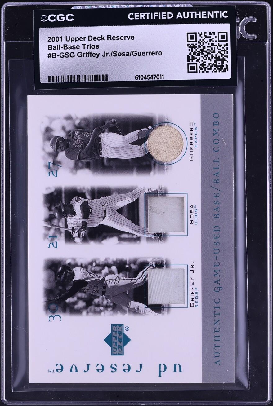 Reserve Ball-Base Trios Griffey Jr./Sosa/Guerrero