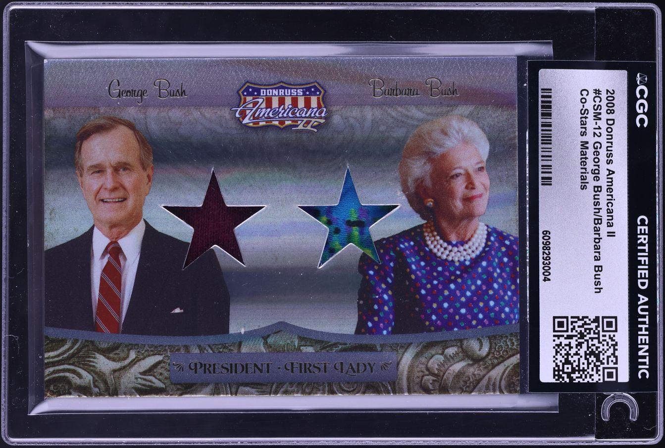 II Co-Stars George Bush Barbara Bush PATCH /50