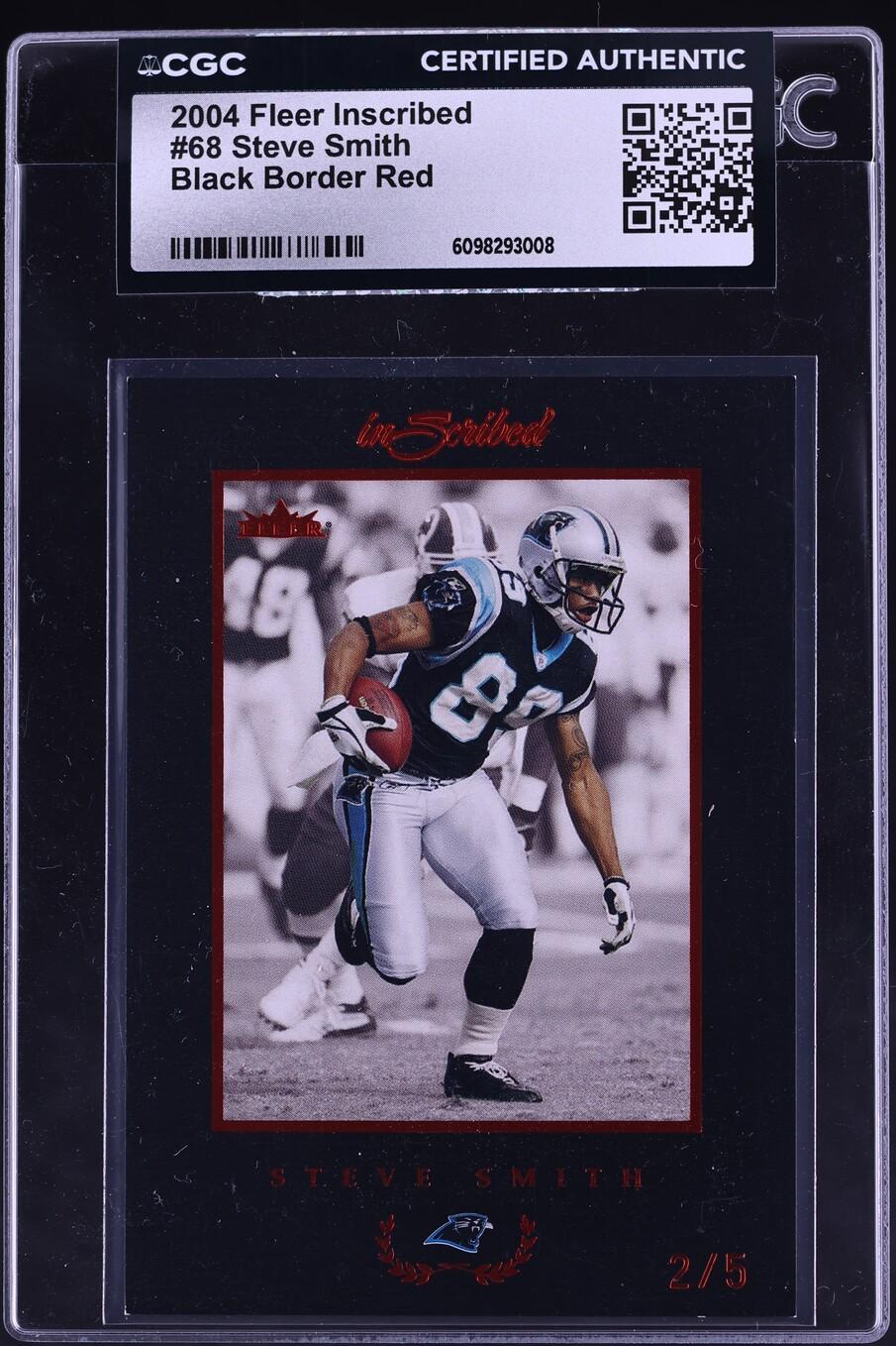 Black Border Red Steve Smith /5