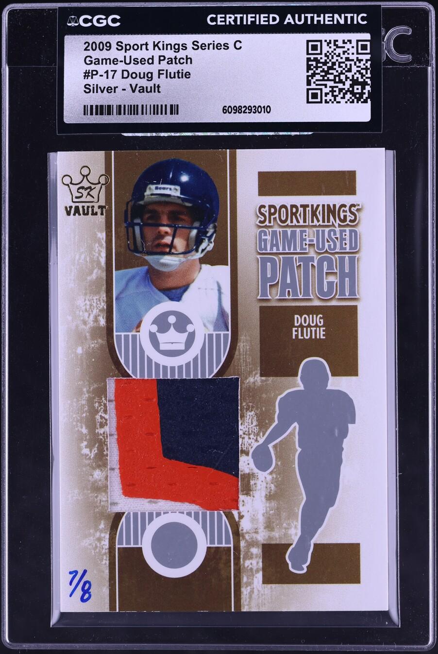 C Game-Used Patch Silver Vault Doug Flutie