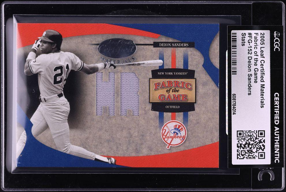 Fabric Of Game Stats Deion Sanders PATCH /5