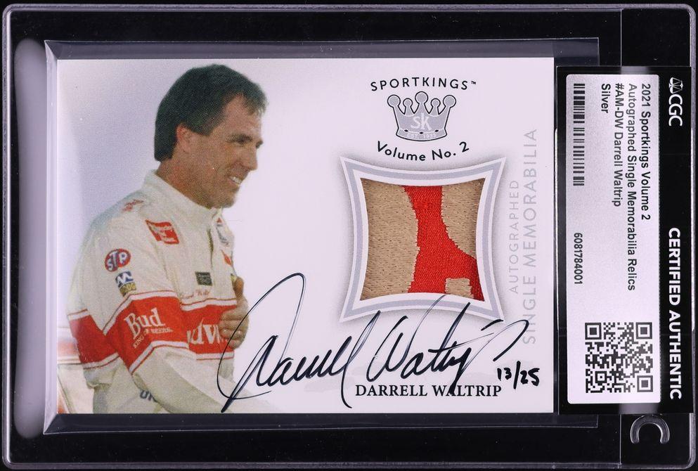 Single Silver Darrell Waltrip PATCH AUTO /25