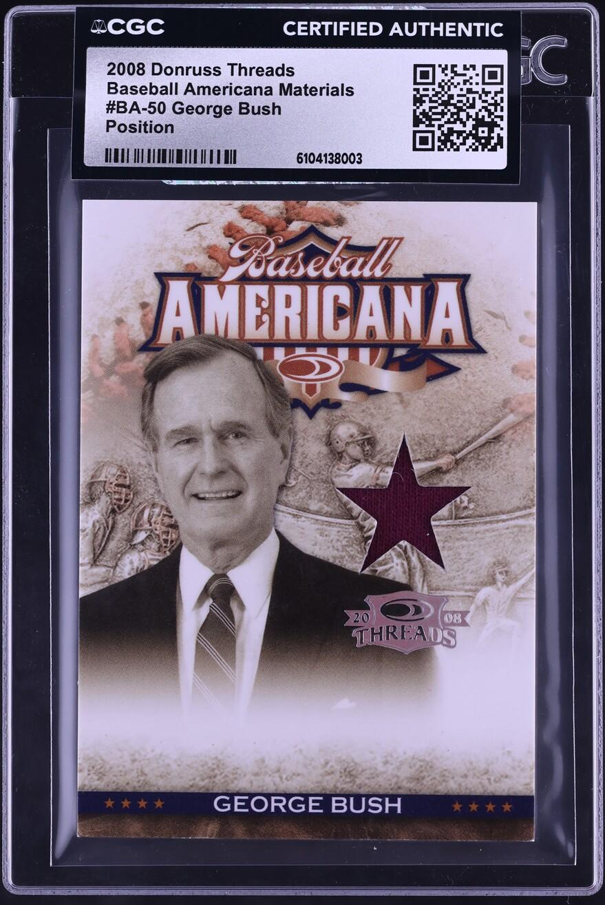 Baseball Americana Materials Position George Bush